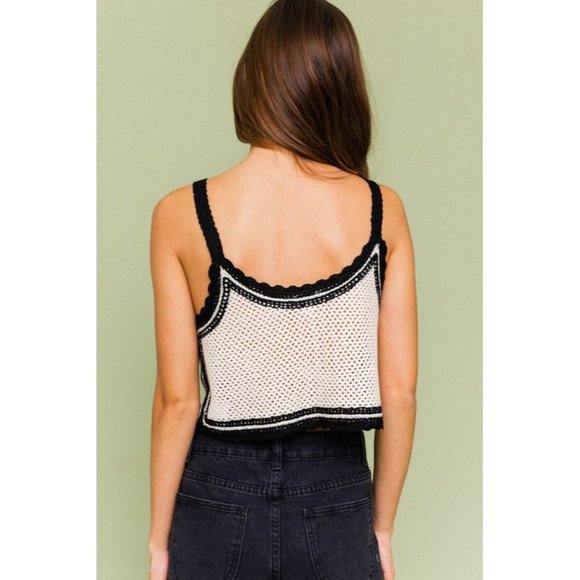 LE LIS EMBROIDERY CROCHET CAMI TOP - Picture 3 of 8